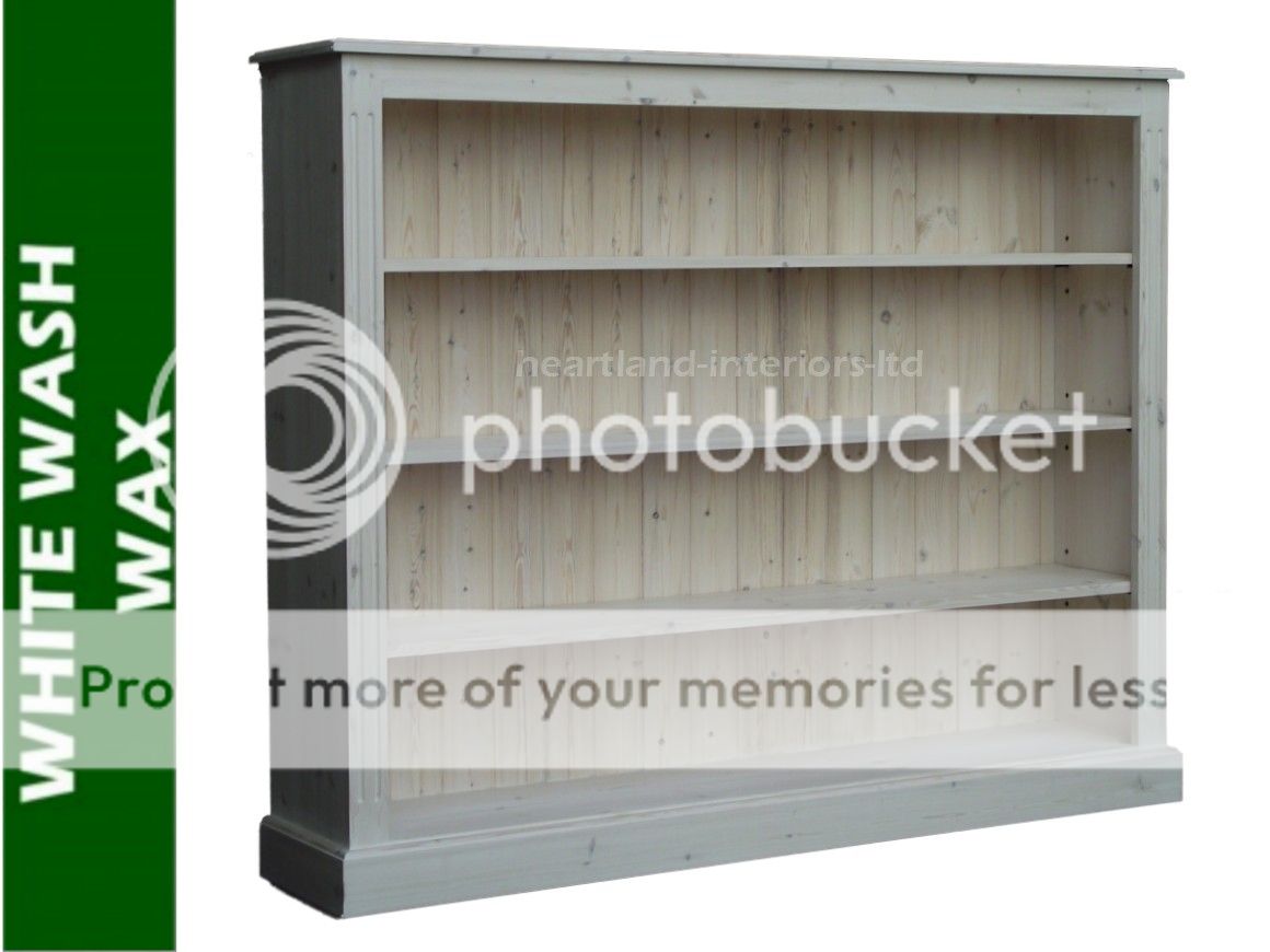 Solid Pine Bookcase, 4ft x 5ft Handcrafted & Waxed Display Shelving