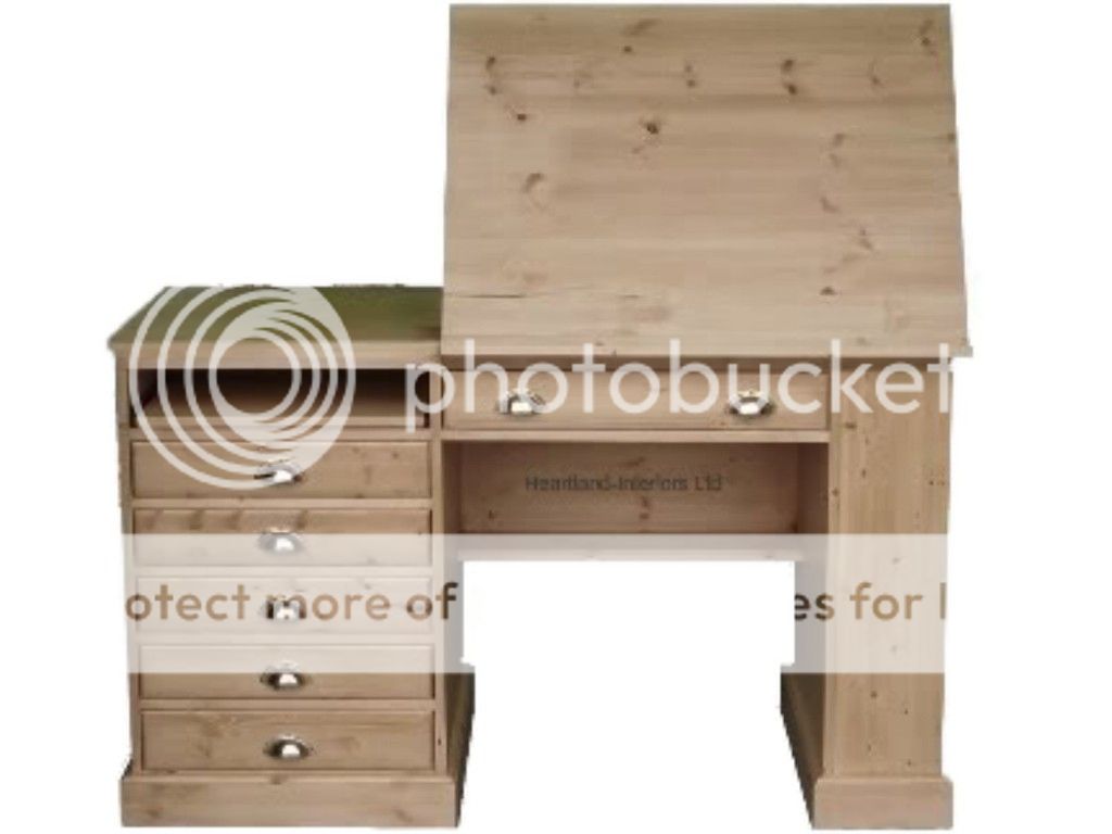 Handcrafted & Waxed,Solid Wood Artist Desk with Adjustable Easel