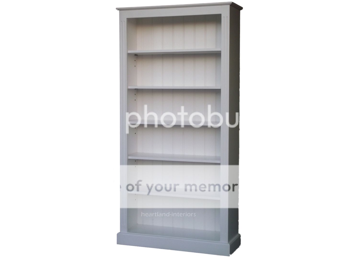 Pine Bookcase; 6ft Tall x 3ft Wide 100 Solid Wood, White Painted