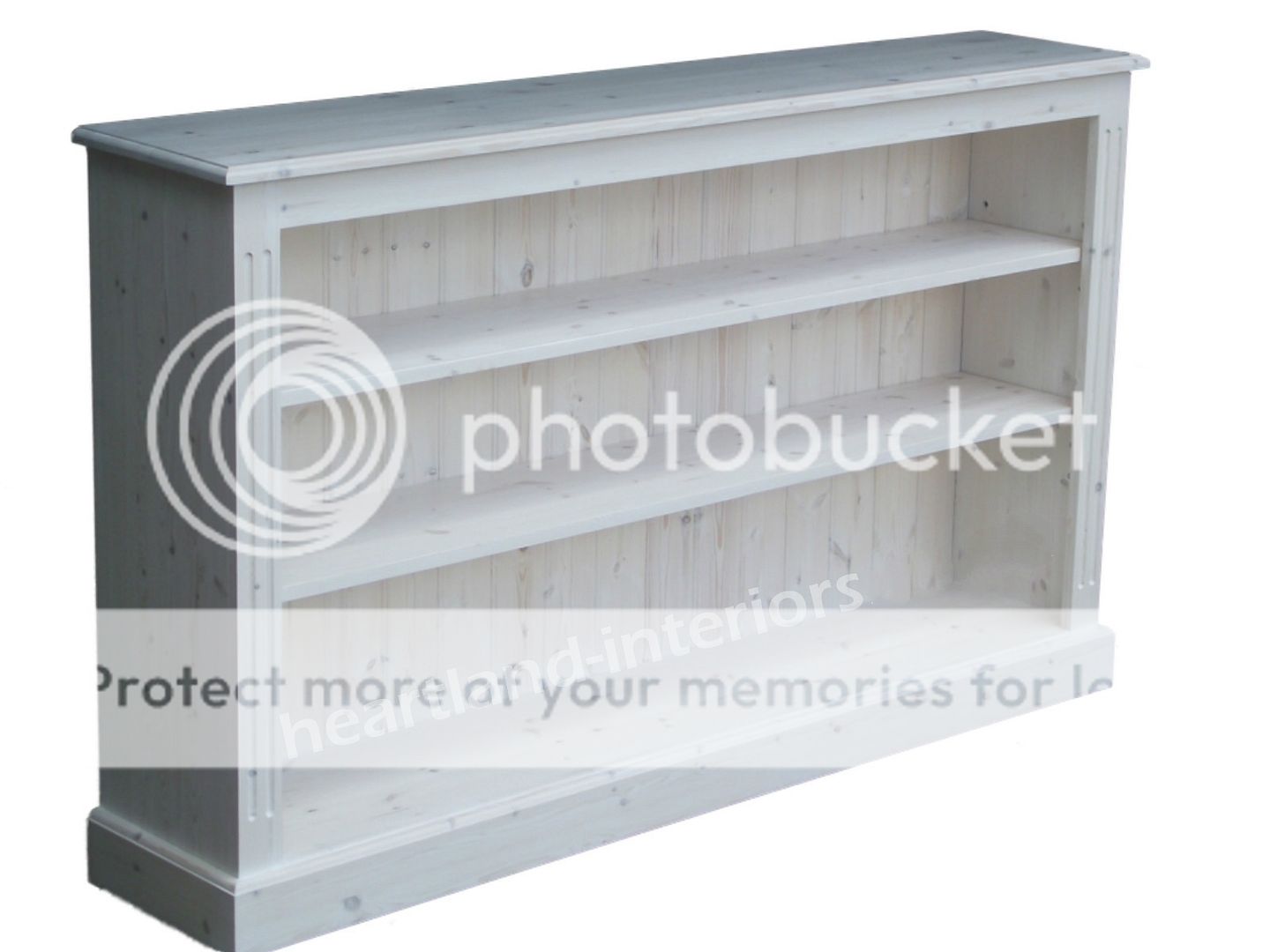 Solid Pine Bookcase; 5ft Extra Wide Adjustable Display Shelving in