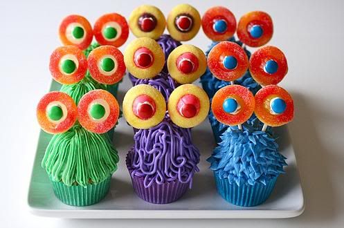 Monster cupcake decorations