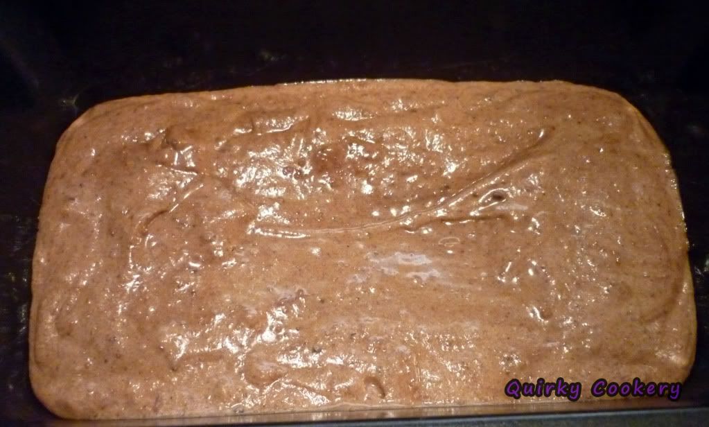 uncooked cake batter from chocolate chili cake