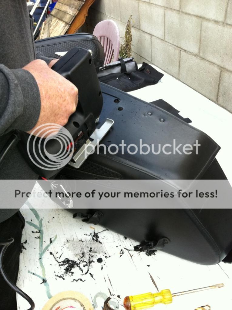 How to and soon)w/pics RKC Leather Saddlebag Speaker Bezels Harley Davidson Forums